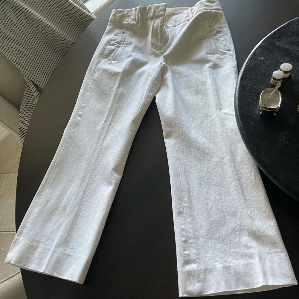 J crew teddie pant in white
